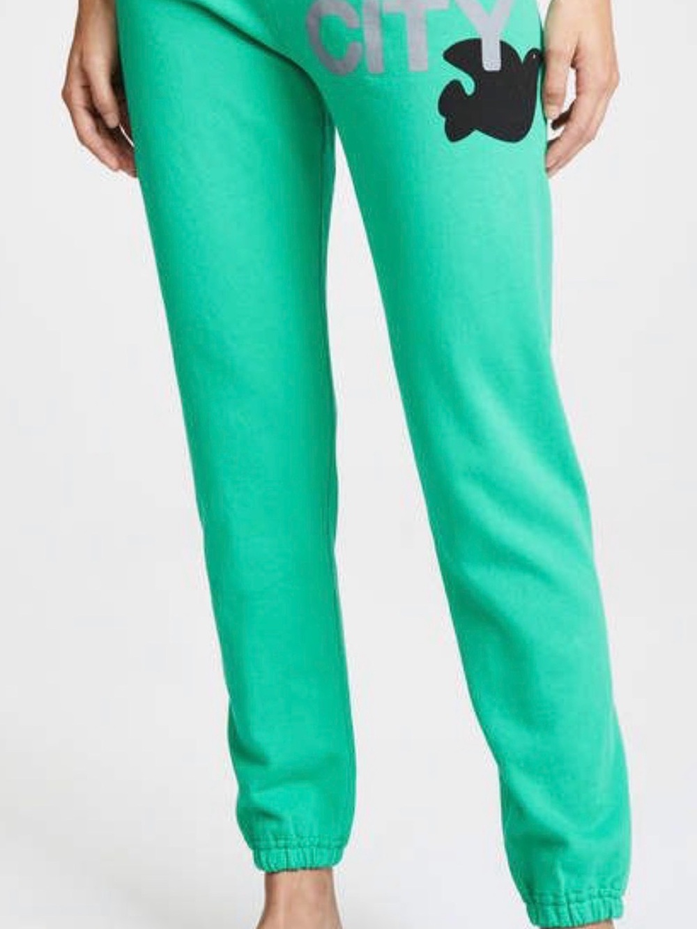 Free City Women’s Green Graphic Logo Sweatpants - Picture 3 of 4